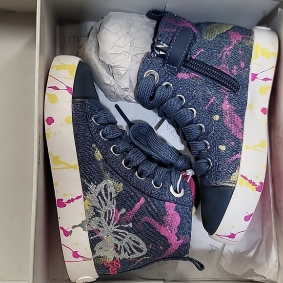 Geox Girls Jr Ciak High Top Canvas Sneakers - Picture 8 of 9